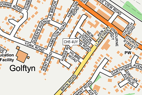 CH5 4UY map - OS OpenMap – Local (Ordnance Survey)