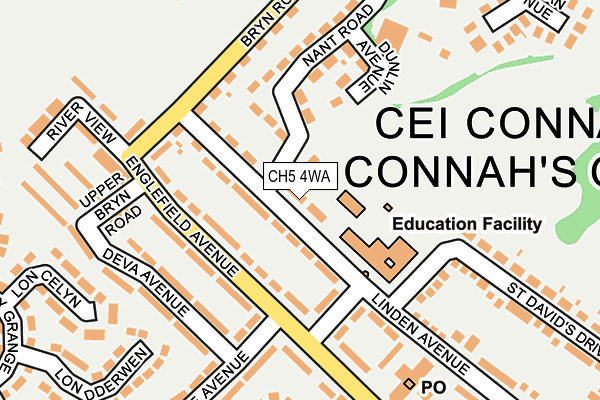 CH5 4WA map - OS OpenMap – Local (Ordnance Survey)