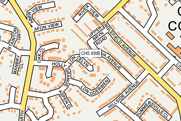 CH5 4WB map - OS OpenMap – Local (Ordnance Survey)