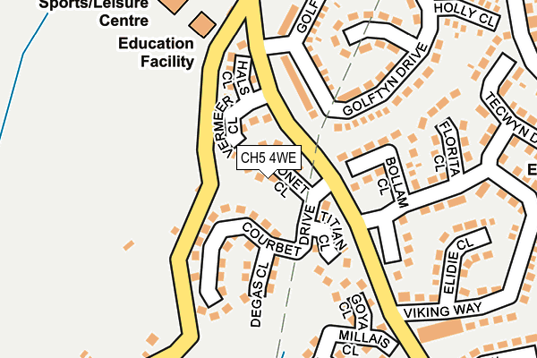 CH5 4WE map - OS OpenMap – Local (Ordnance Survey)