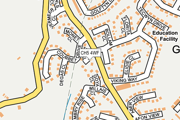 CH5 4WF map - OS OpenMap – Local (Ordnance Survey)