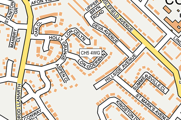 CH5 4WG map - OS OpenMap – Local (Ordnance Survey)
