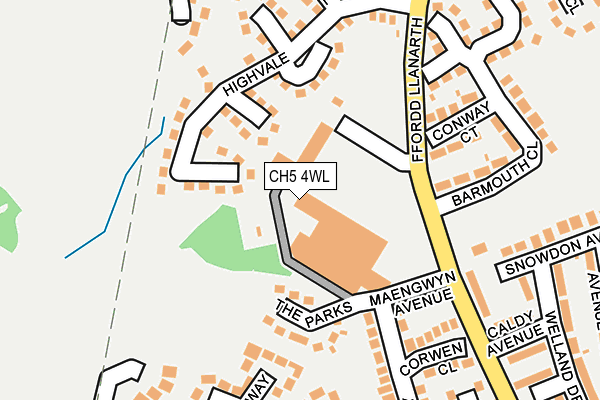 CH5 4WL map - OS OpenMap – Local (Ordnance Survey)