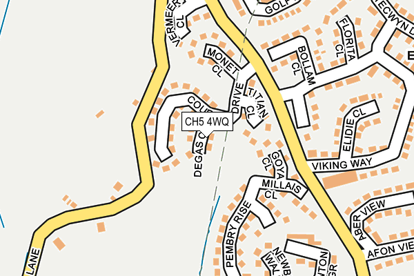 CH5 4WQ map - OS OpenMap – Local (Ordnance Survey)