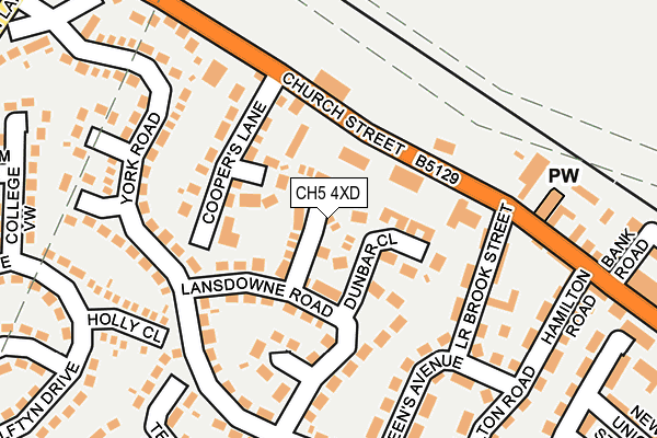 CH5 4XD map - OS OpenMap – Local (Ordnance Survey)