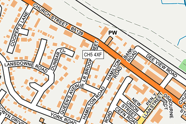 CH5 4XF map - OS OpenMap – Local (Ordnance Survey)