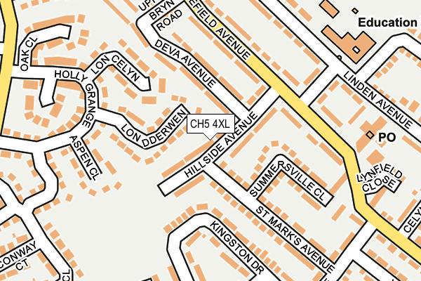 CH5 4XL map - OS OpenMap – Local (Ordnance Survey)