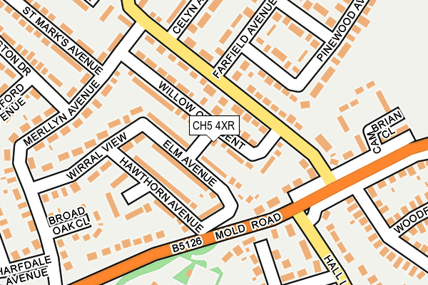 CH5 4XR map - OS OpenMap – Local (Ordnance Survey)