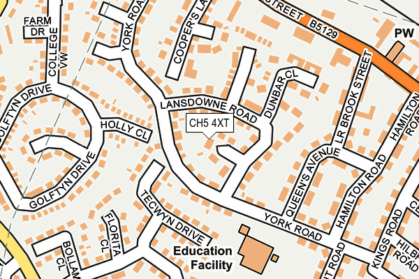 CH5 4XT map - OS OpenMap – Local (Ordnance Survey)