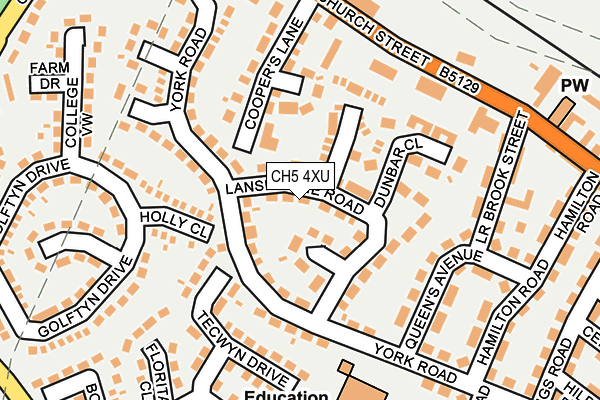 CH5 4XU map - OS OpenMap – Local (Ordnance Survey)