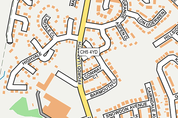 CH5 4YD map - OS OpenMap – Local (Ordnance Survey)