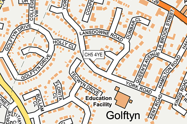 CH5 4YE map - OS OpenMap – Local (Ordnance Survey)