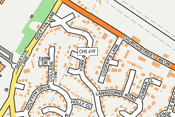 CH5 4YF map - OS OpenMap – Local (Ordnance Survey)