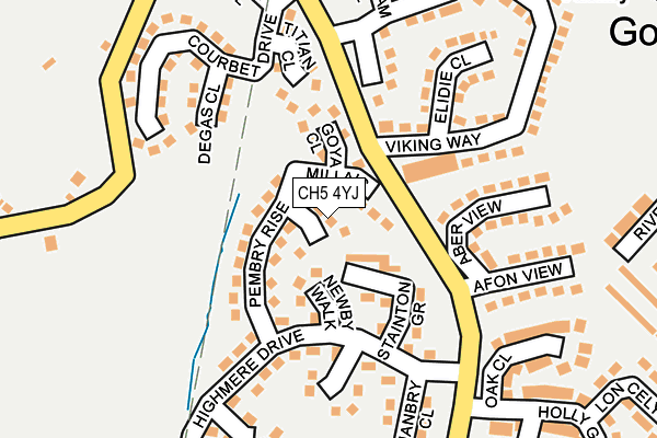 CH5 4YJ map - OS OpenMap – Local (Ordnance Survey)