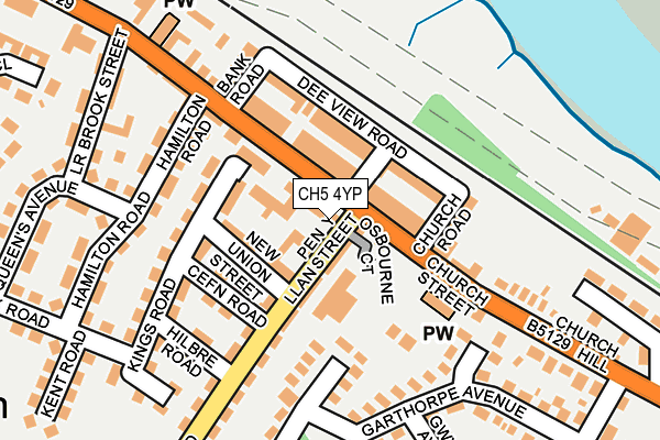 CH5 4YP map - OS OpenMap – Local (Ordnance Survey)