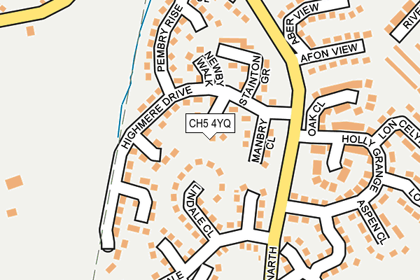 CH5 4YQ map - OS OpenMap – Local (Ordnance Survey)