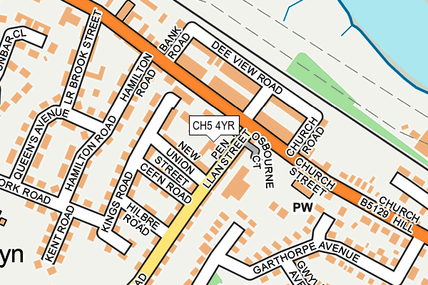 CH5 4YR map - OS OpenMap – Local (Ordnance Survey)