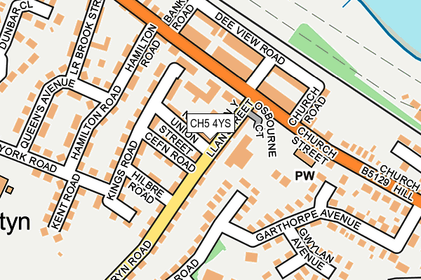 CH5 4YS map - OS OpenMap – Local (Ordnance Survey)