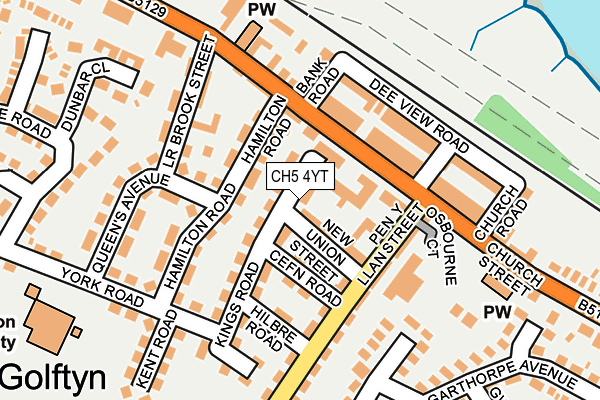 CH5 4YT map - OS OpenMap – Local (Ordnance Survey)