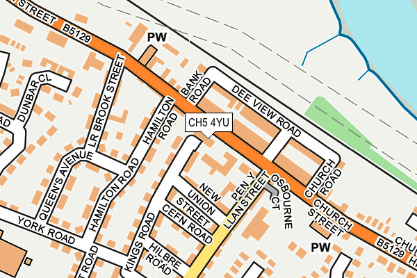 CH5 4YU map - OS OpenMap – Local (Ordnance Survey)