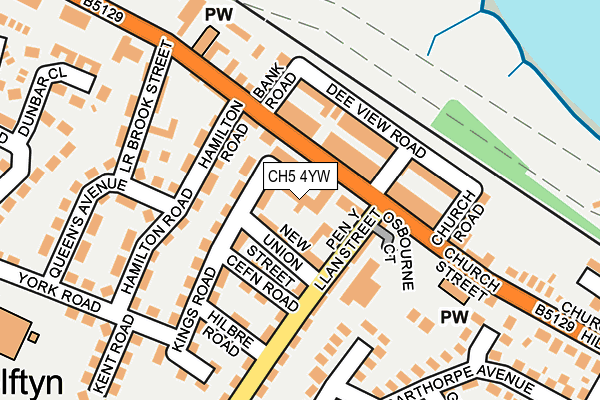 CH5 4YW map - OS OpenMap – Local (Ordnance Survey)