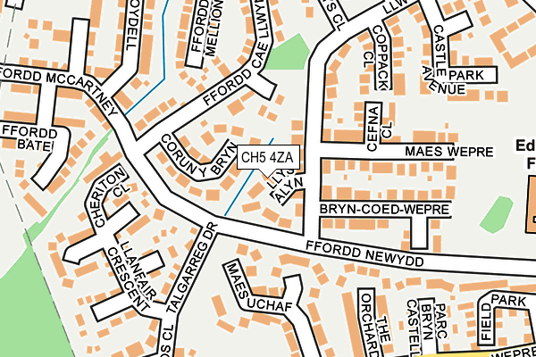 CH5 4ZA map - OS OpenMap – Local (Ordnance Survey)