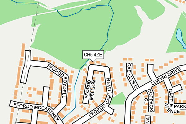 CH5 4ZE map - OS OpenMap – Local (Ordnance Survey)