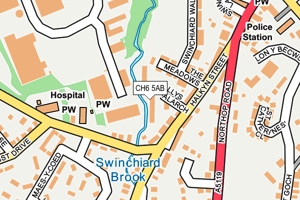 CH6 5AB map - OS OpenMap – Local (Ordnance Survey)