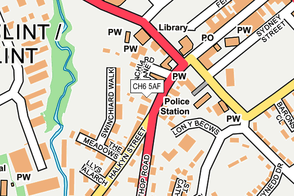 CH6 5AF map - OS OpenMap – Local (Ordnance Survey)