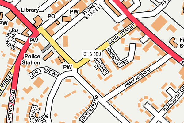 CH6 5DJ map - OS OpenMap – Local (Ordnance Survey)