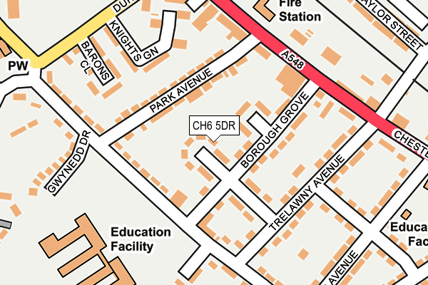 CH6 5DR map - OS OpenMap – Local (Ordnance Survey)
