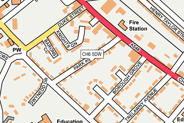 CH6 5DW map - OS OpenMap – Local (Ordnance Survey)