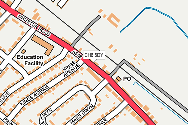 CH6 5DY map - OS OpenMap – Local (Ordnance Survey)