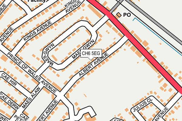 CH6 5EG map - OS OpenMap – Local (Ordnance Survey)