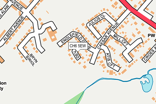 CH6 5EW map - OS OpenMap – Local (Ordnance Survey)