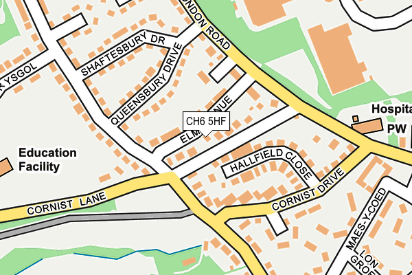 CH6 5HF map - OS OpenMap – Local (Ordnance Survey)