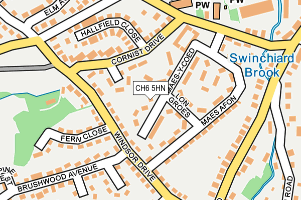 CH6 5HN map - OS OpenMap – Local (Ordnance Survey)