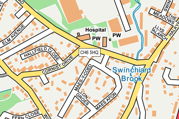 CH6 5HQ map - OS OpenMap – Local (Ordnance Survey)