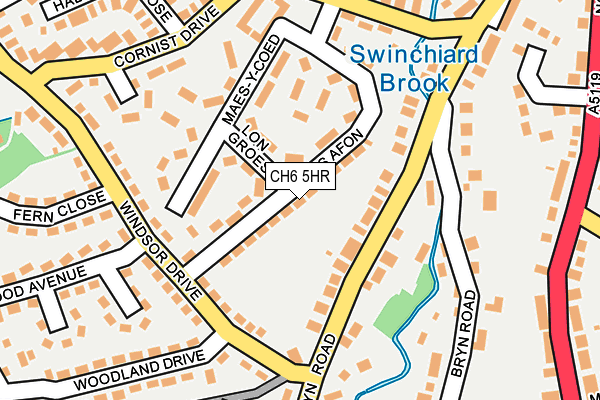 CH6 5HR map - OS OpenMap – Local (Ordnance Survey)