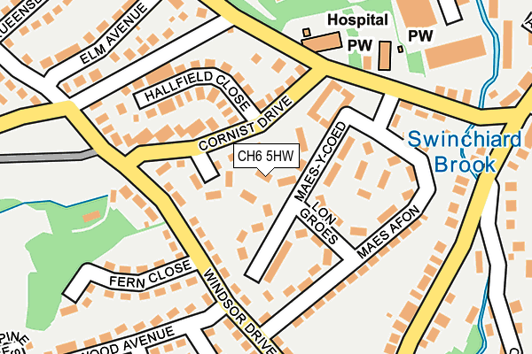 CH6 5HW map - OS OpenMap – Local (Ordnance Survey)