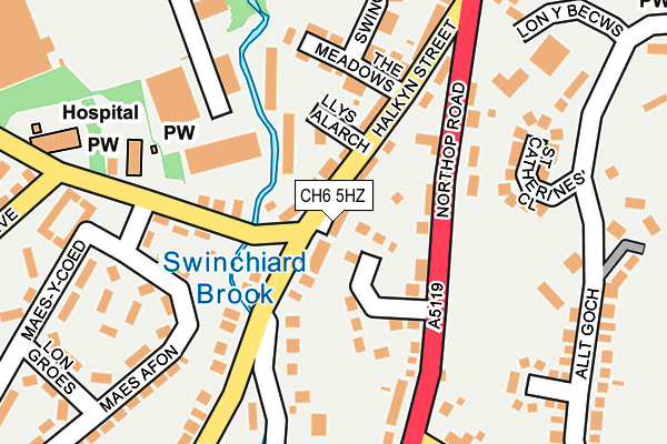 CH6 5HZ map - OS OpenMap – Local (Ordnance Survey)
