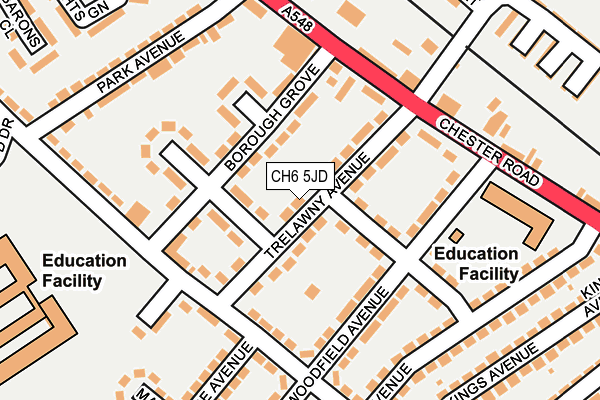 CH6 5JD map - OS OpenMap – Local (Ordnance Survey)