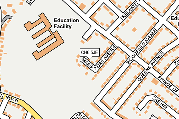 CH6 5JE map - OS OpenMap – Local (Ordnance Survey)