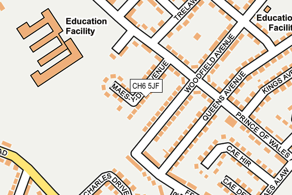 CH6 5JF map - OS OpenMap – Local (Ordnance Survey)