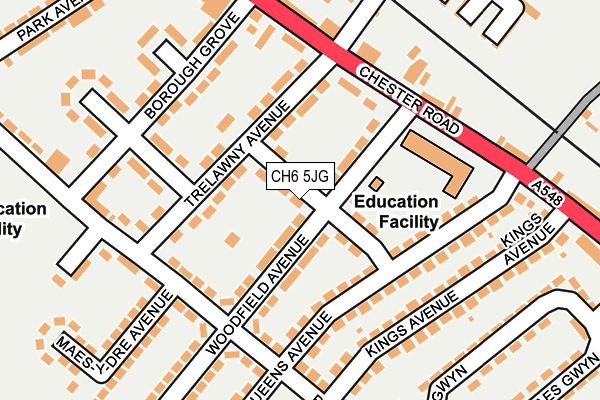 CH6 5JG map - OS OpenMap – Local (Ordnance Survey)