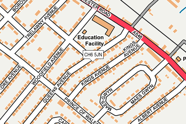 CH6 5JN map - OS OpenMap – Local (Ordnance Survey)