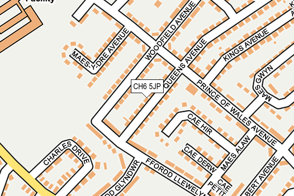 CH6 5JP map - OS OpenMap – Local (Ordnance Survey)