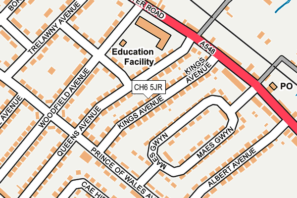 CH6 5JR map - OS OpenMap – Local (Ordnance Survey)