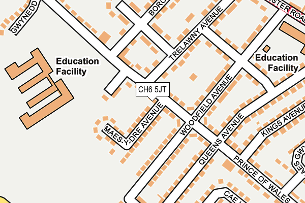 CH6 5JT map - OS OpenMap – Local (Ordnance Survey)