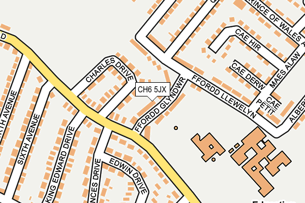 CH6 5JX map - OS OpenMap – Local (Ordnance Survey)